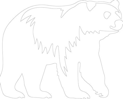 polar bear outline silhouette 38494548 Vector Art at Vecteezy