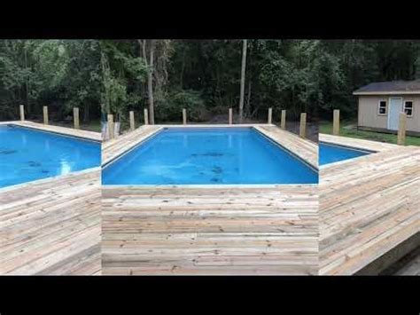 Intex 16 x 32 install - YouTube | Garten terrasse, Pool, Terrasse