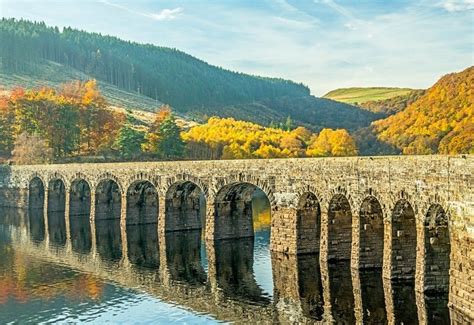 Garreg Ddu Reservoir and Dam Elan Valley Mid Wales - Canvas Print