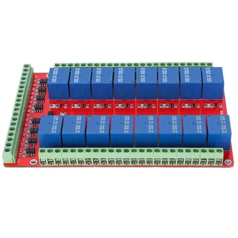 Buy 16 Channel Relay Module, Walfront Two Way Isolated Type Optocoupler Interface Board High/Low ...