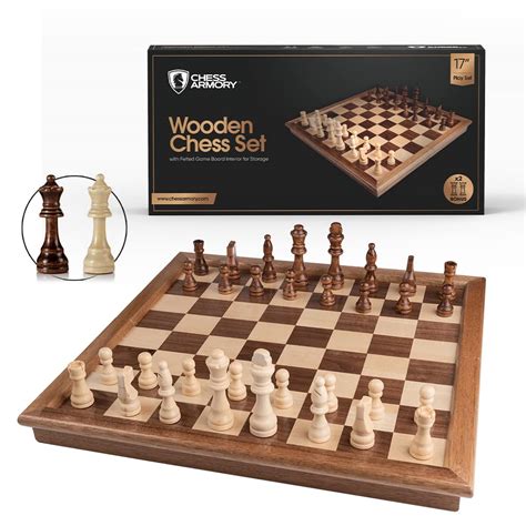 Buy Chess Armory Chess Set 17" x 17" Wooden Chess Set - Large Chess ...