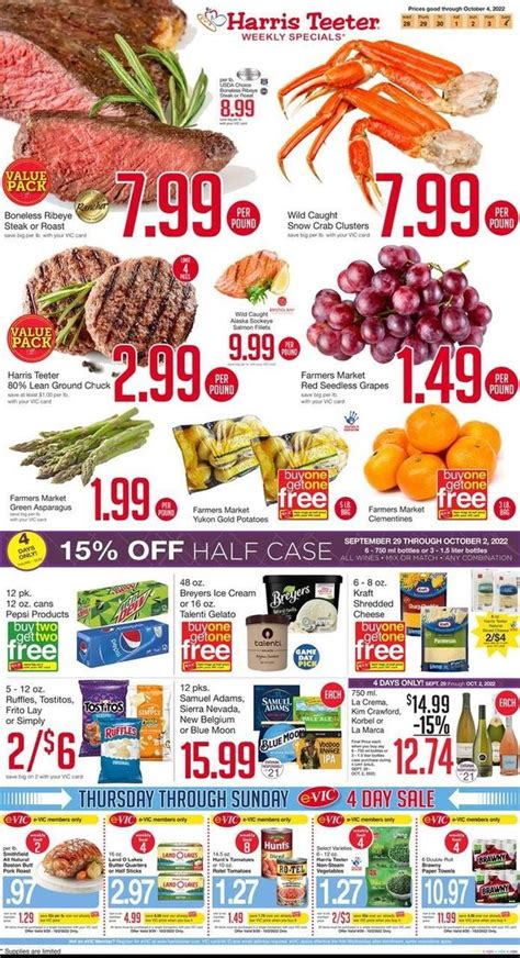 Harris Teeter Weekly Ad Flyer Specials September 28 to October 4, 2022