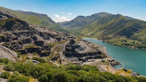 View from Dinorwic Quarry, Wales, UK Stock Photo - Image of peris, united: 106755802