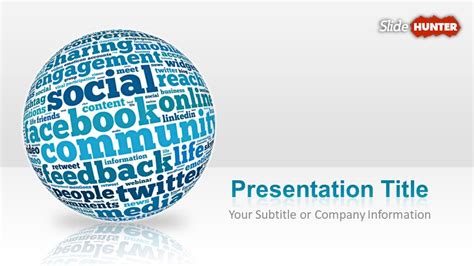 Free Widescreen Social Media PowerPoint Template (16:9)