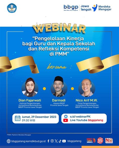 WEBINAR Pengelolaan Kinerja bagi Guru dan Kepala Sekolah dan Refleksi ...