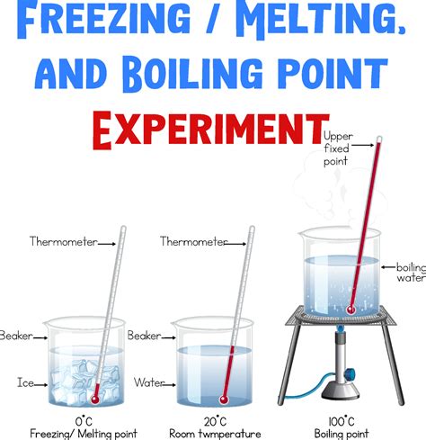 Freezing melting and boiling point experiment 7012659 Vector Art at ...