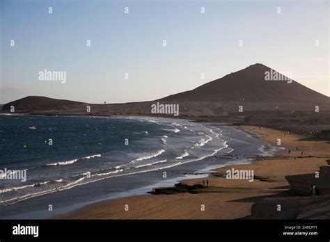 El Medano surfing beach in south Tenerife, Canary Islands,Spain Stock ...