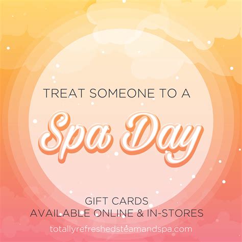 Gift Cards Available at both locations & online! | Spa day gifts, Spa day, Steam spa