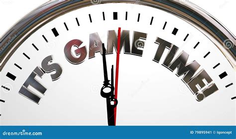 Its Game Time Clock Start Begin Playing Competition Stock Illustration - Illustration of ...