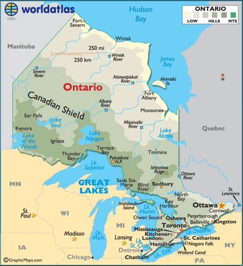 Ontario Maps & Facts | Ontario map, Social studies ontario, Ontario