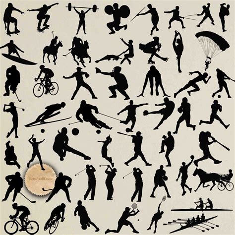 Sports Silhouette Sports Clip Art Athlete Silhouettes