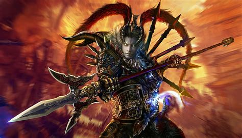 1080x2340px | free download | HD wallpaper: Lu bu, Dynasty, Warriors 8, Armor, Spear, art and ...