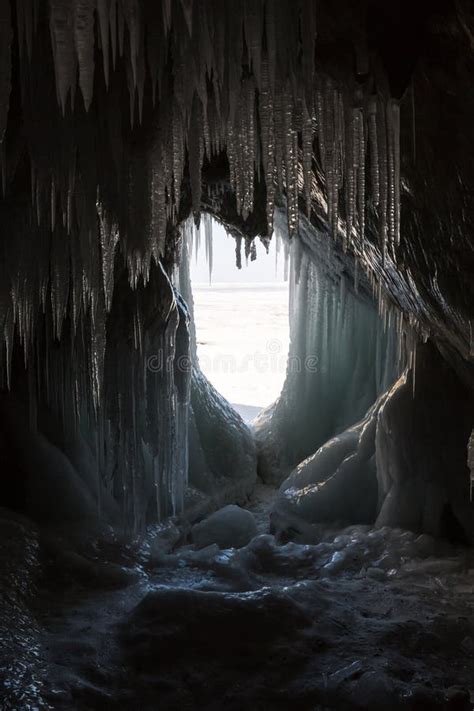 Ice cave on Lake Baikal stock photo. Image of irkutsk - 273399170