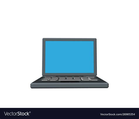 Laptop icon 3d front view Royalty Free Vector Image