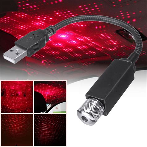 Buy Car USB Ambient Star Light, Romantic Auto Roof Star Projector Lights usb Universal Fit All ...