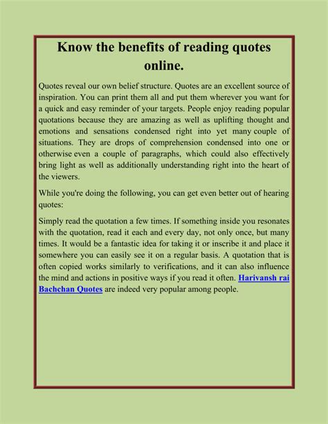 Know the benefits of reading quotes online