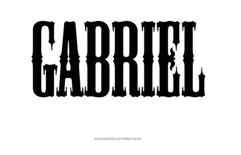 Gabriel Name Tattoo Designs