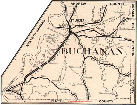 Buchanan County, Missouri 1904 Map