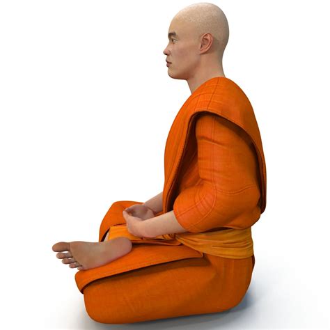 Buddhist Monk Seated Meditation Pose 3D Model $149 - .max .3ds .obj .c4d .ma - Free3D