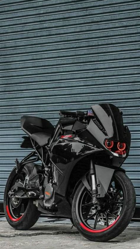 Download Black And Red Ktm Rc 200 Wallpaper | Wallpapers.com