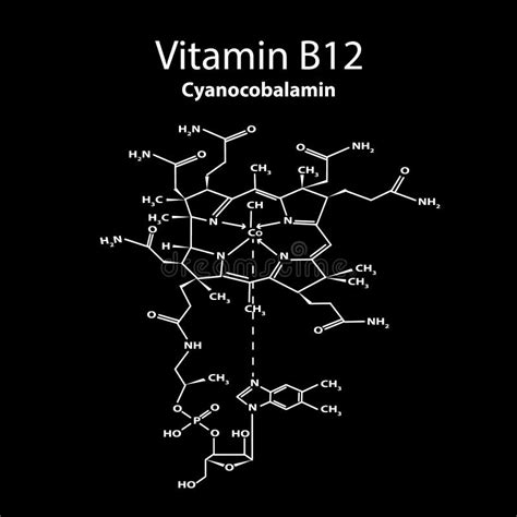 Vitamin B12. Cyanocobalamin Molecular Chemical Formula. Useful ...