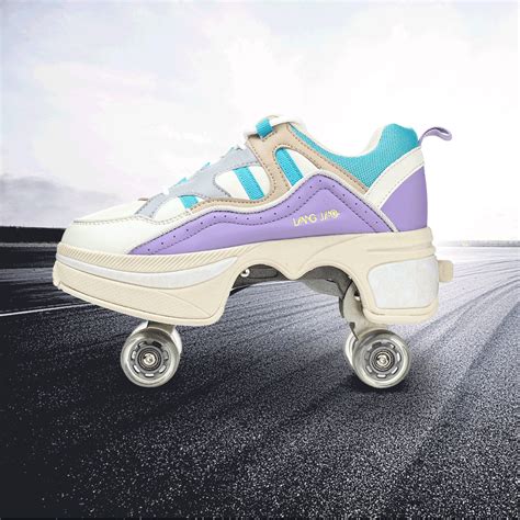 Deform Wheel Skates Roller Skate Shoes With 4-Wheel Casual Deformation ...