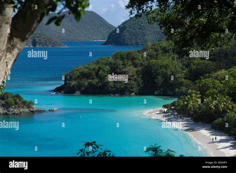 Trunk Bay overview, St. John, US Virgin Islands National Park Stock ...