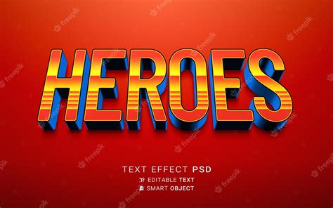 Premium PSD | Text effect hero design