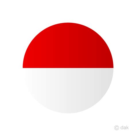 Indonesia Circle Flag Clip Art Free PNG Image｜Illustoon