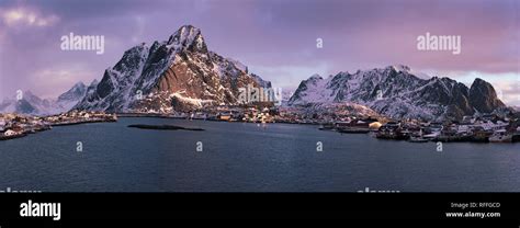 Reine at sunrise Stock Photo - Alamy