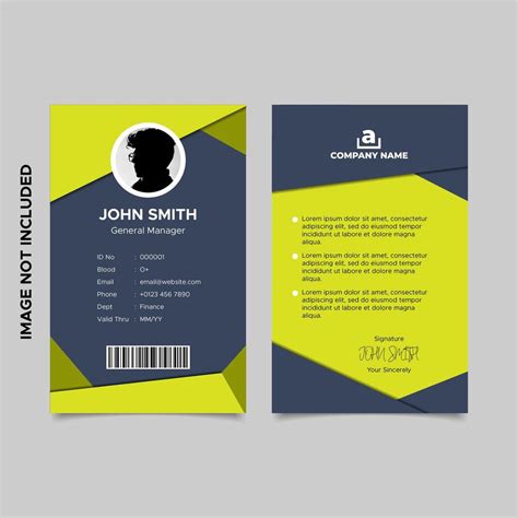 Geometric Employee Id Card Template 830584 Vector Art at Vecteezy