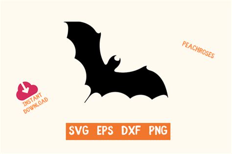 Halloween Bat Silhouette Svg Graphic by peachroses · Creative Fabrica