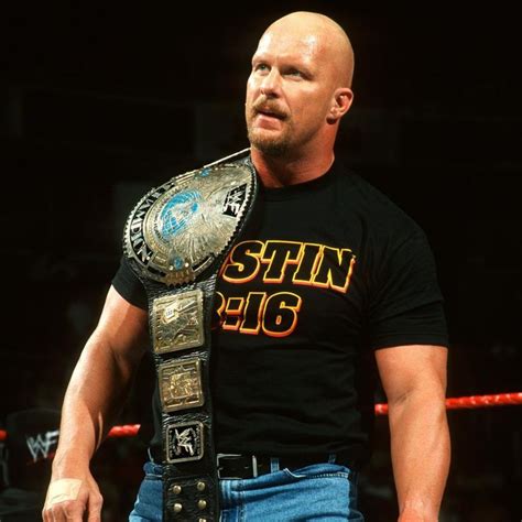 Photos from every "Stone Cold" championship | Steve austin, Stone cold ...