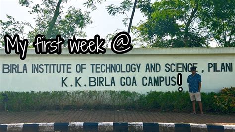 My First Week at BITS Goa! - YouTube