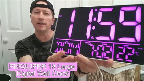 PERSUPER 13" Digital Clock - RGB Color Changing, Remote Control, Full Review & Tutorial