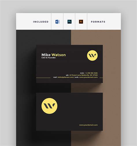 Microsoft Word Business Card Template Front And Back - vrogue.co