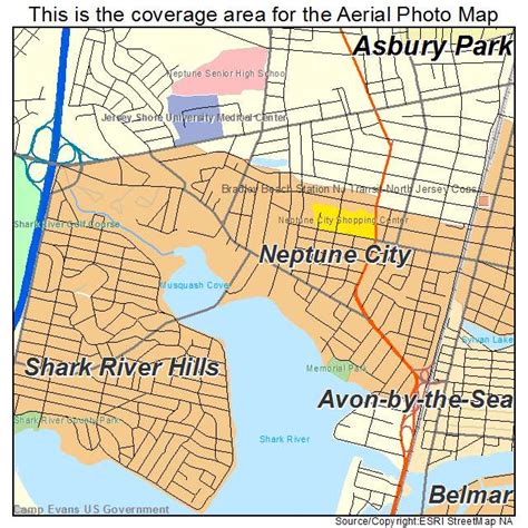 Aerial Photography Map of Neptune City, NJ New Jersey