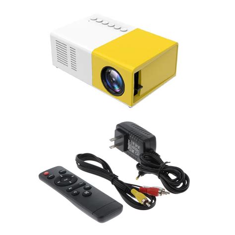 MINI PROJECTOR MOVIE Projector Cinema Theater 10-60" Image US Yellow ...