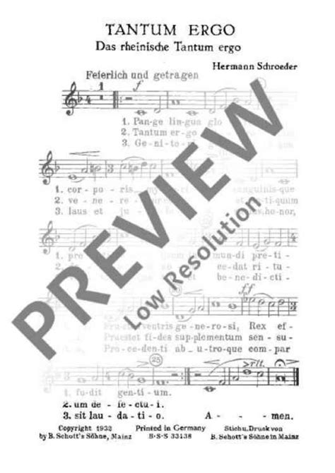 Tantum Ergo - Choral Score" Sheet Music for Mixed Choir Unisono And ...