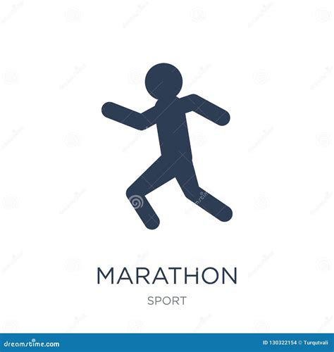 Marathon Icon. Trendy Flat Vector Marathon Icon on White Background ...