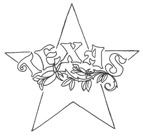 Texas Star Drawing at PaintingValley.com | Explore collection of Texas ...