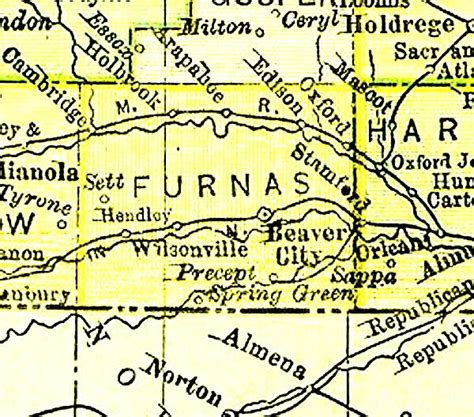 1895 Maps of Frontier and Furnas Counties