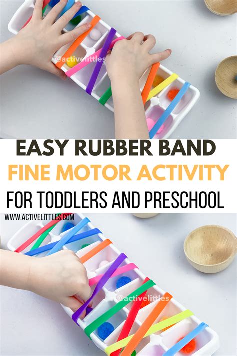 Easy Rubber Band Fine Motor Activity for Toddlers and Preschool ...