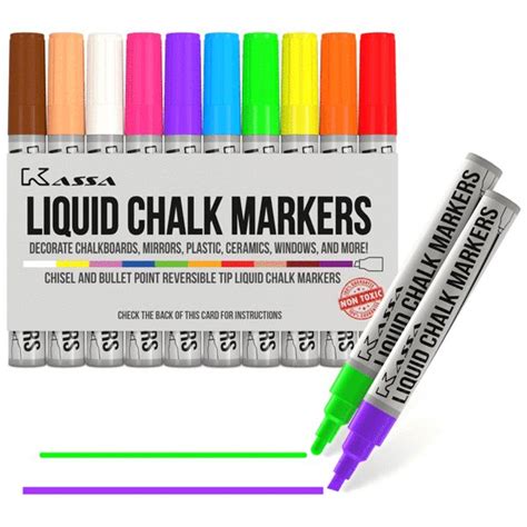 Liquid Chalk Markers (10 Pack) | Liquid chalk markers, Erasable chalk markers, Chalk markers