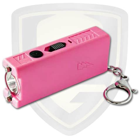 Pink Keychain Taser: Stun Gun, LED Flashlight, and Keychain