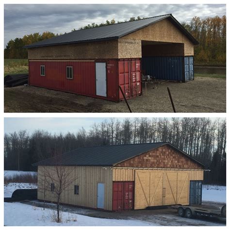 Our Shipping Container/Seacan Barn Alberta, Canada … | Container house ...