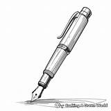 Pen Coloring Pages  Free & Printable sketch template