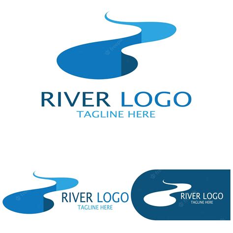 Premium Vector | River logo vector icon illustration design template