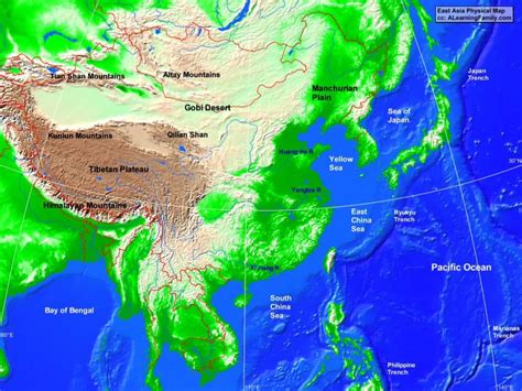 Free Printable Large East Asia Map | World Map With Countries