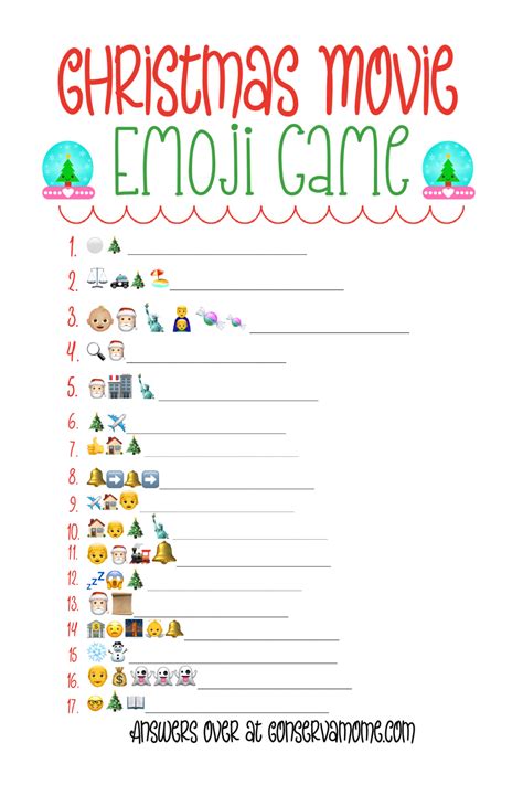 Christmas Emoji Game + Printable Copy! - ConservaMom